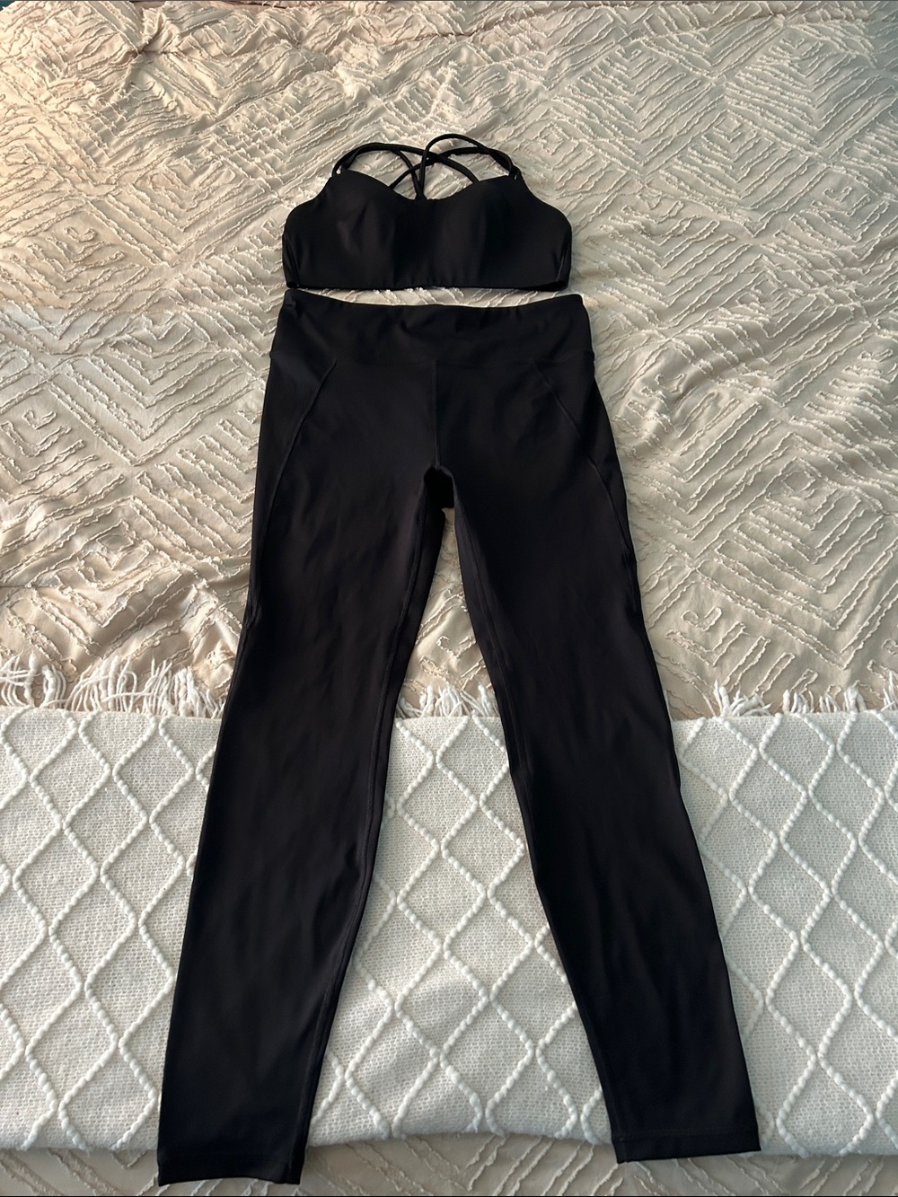 Savage X Fenty Black High-Rise Leggings & Sports Bra Set